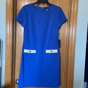 NWT Tommy Hilfiger Contrast-trim Scuba Crepe Shift Dress